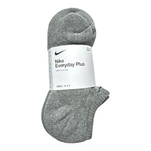 Nike Everyday Plus Dri-FIT No Show Socks Gray Small 3 Pair Small